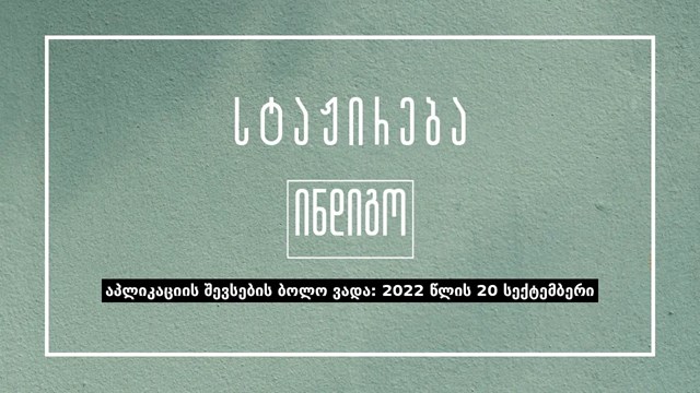 სტაჟირება ინდიგოში